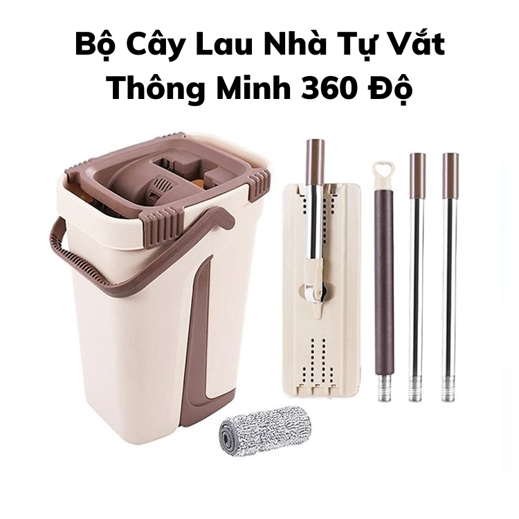 Bộ Cây Lau Nhà Tự Vắt Thông Minh 360 Độ (Màu Ngẫu Nhiên)