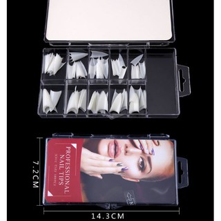 Hộp 100 móng nối nhọn, móng giả