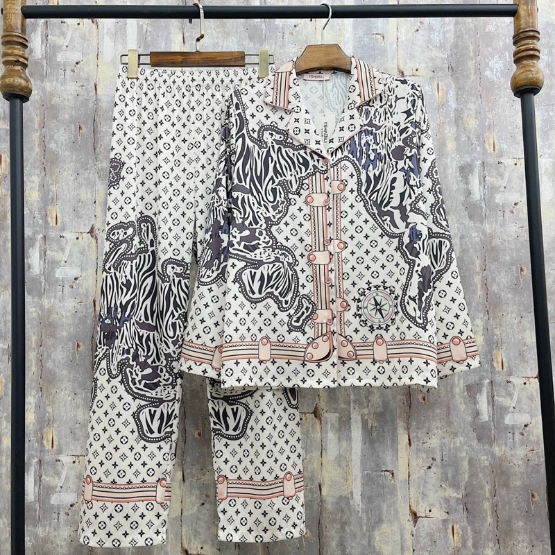 PYJAMA HOẠ TIẾT XƯỢC 044 CAO CẤP