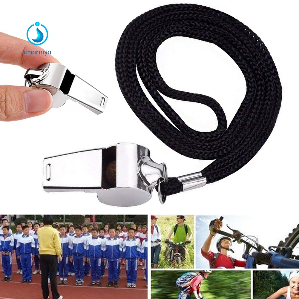 Hàng Có Sẵn Hàng| Còi Thể Thao Khẩn Cấp Có Dây Đeo Cổ Bằng Thép Không Gỉ