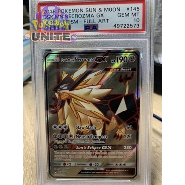 Thẻ pokemon hiệu ứng cầu vồng Dusk Mane Necrozma GX 145 156 sản xuất 2018 sử tử giáp sắt truyền thuyết 1459 d18 3