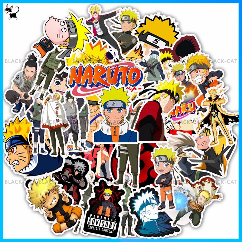 Miếng Dán Trang Trí Hình Anime Demon Slayer/Naruto/Pokémon/One Piece Chống Thấm Nước