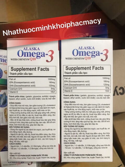 DẦU CÁ ALASKA OMEGA 3 WITH COENZYM Q10
