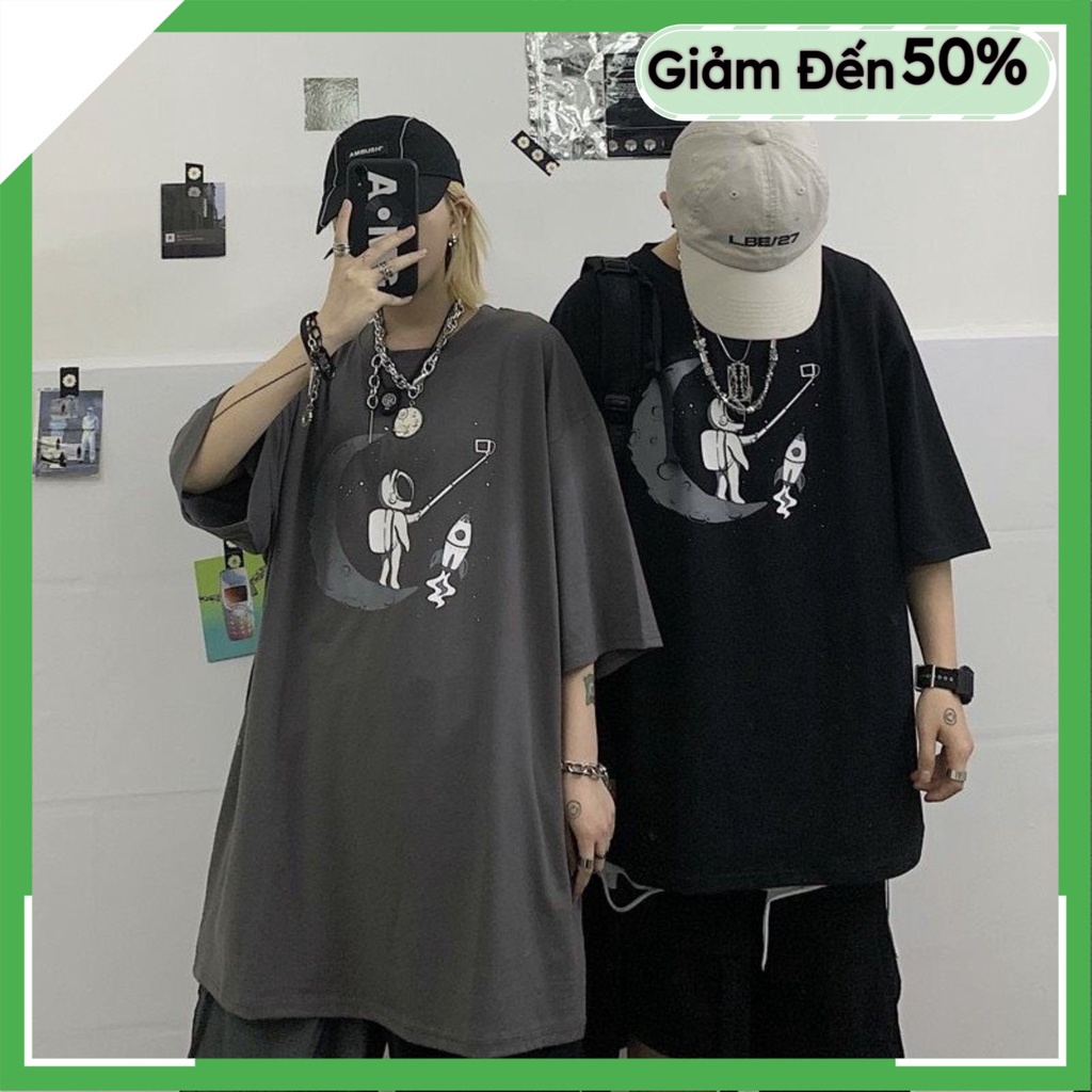 Áo phông nam nữ - Áo thun nam nữ unisex tay lỡ form rộng chất 100% COTTON in hình mèo máy | BigBuy360 - bigbuy360.vn