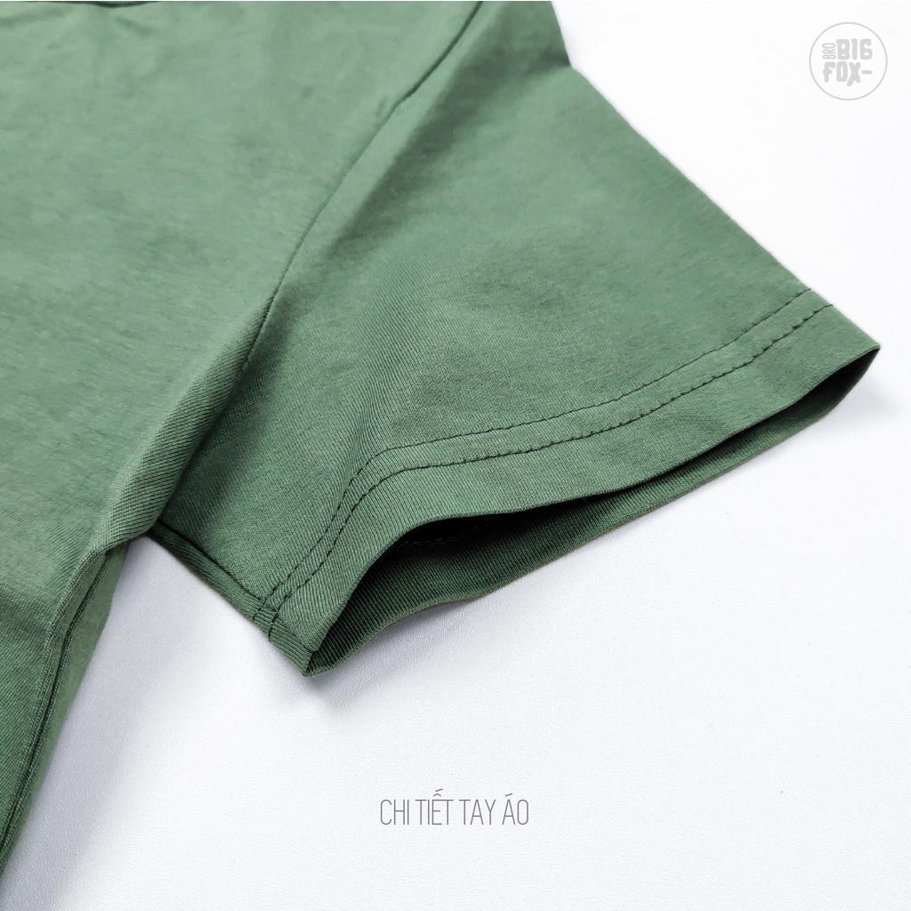 Áo phông trơn cho bé trai BIGFOX - MISS MEOW chất liệu cotton màu đỏ trắng vàng xanh ghi size trẻ em 3,4,5,6,7,8 tuổi