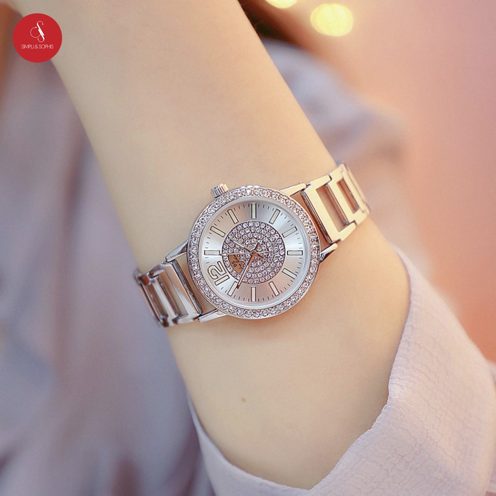 Đồng hồ nữ Bee Sister 1553 cao cấp 34mm ( Bạc/ Vàng/ Vàng hồng) + Tặng hộp đựng đồng hồ thời trang & Pin