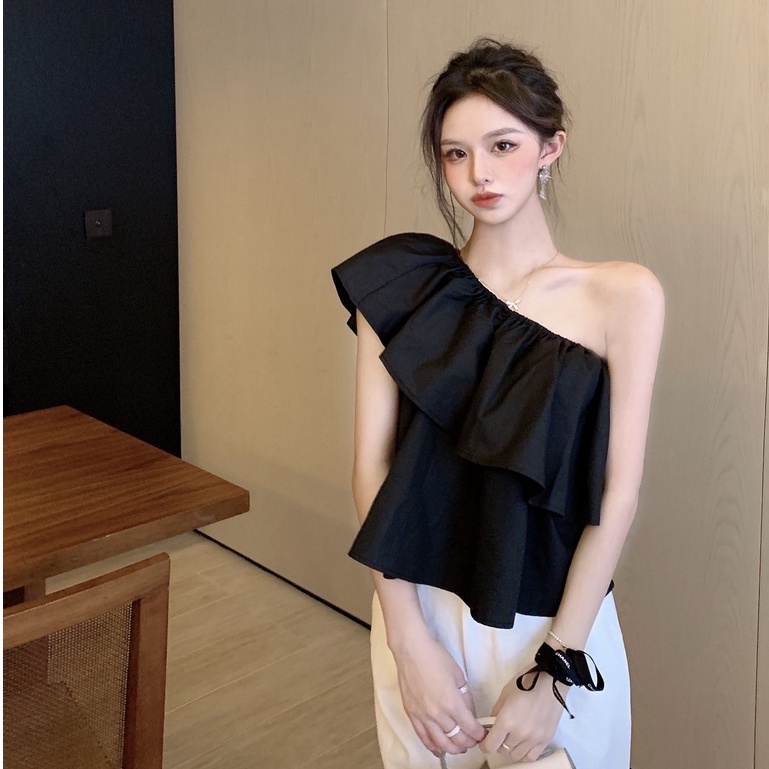 Áo Trễ Vai Không Tay Thời Trang Quyến Rũ Cho Nữ