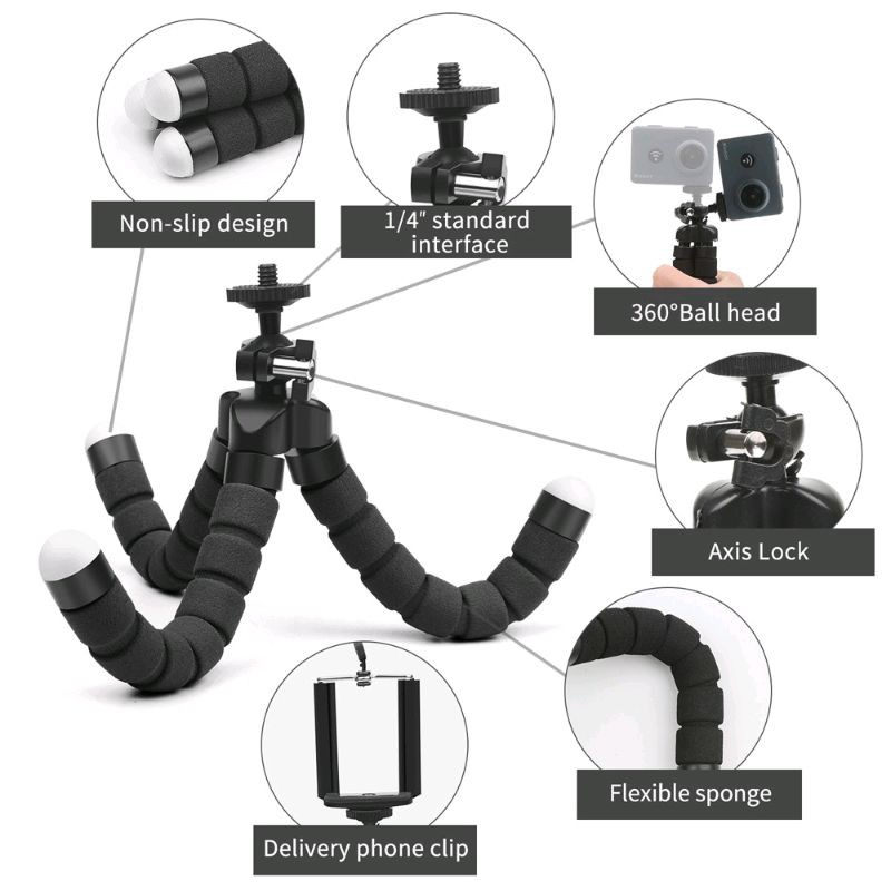 Giá Đỡ Ba Chân Mini Gorilla Spider Tripod + Nhện Gorillapod 88