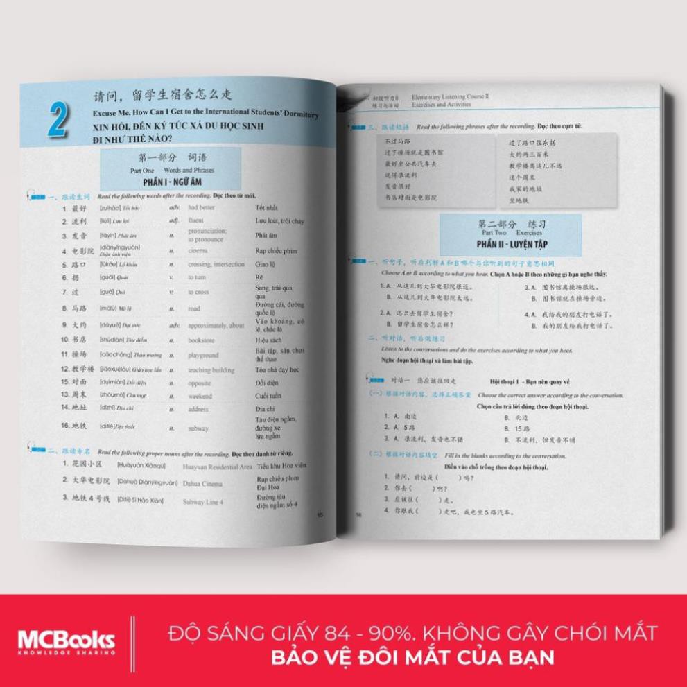 Sách - Giáo Trình Phát Triển Hán Ngữ Nghe Sơ Cấp 2 - Dành Cho Người Luyện Thi HSK [MCBOOKS]