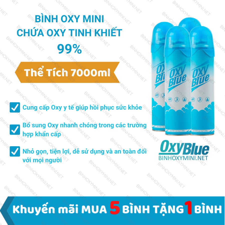 Bình Oxy Mini Cầm tay cung cấp Oxy tinh khiết 99% (Khuyến mãi Mua 5 Tặng 1)