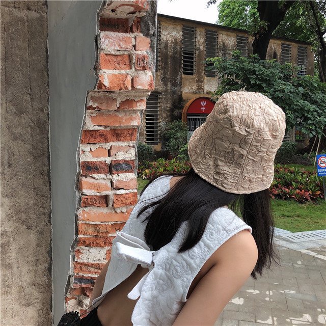 Mũ tai bèo 100% cotton chống nắng, nón bucket siêu nhẹ tạo hình nhăn độc đáo phong cách Nhật Bản Hot Trend M09