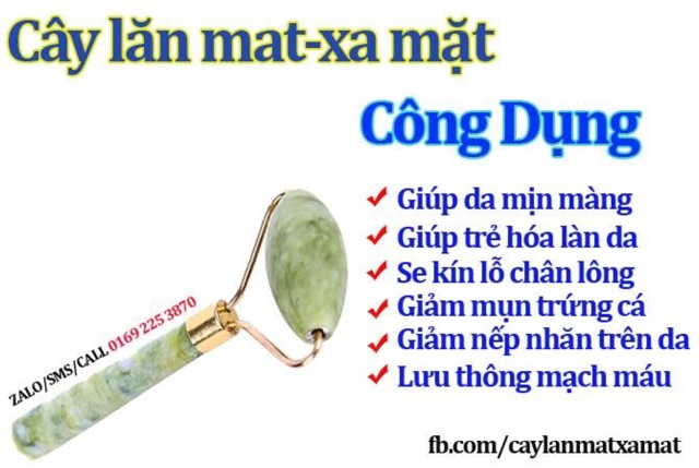 Cây lăn đá cẩm thạch ( mát xa mặt )