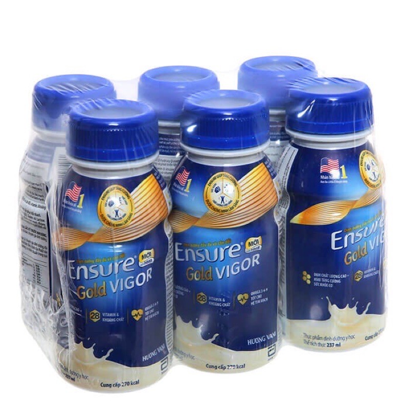 SỮA ENSURE VIGOR NƯỚC MỸ CHAI 237m*6chai