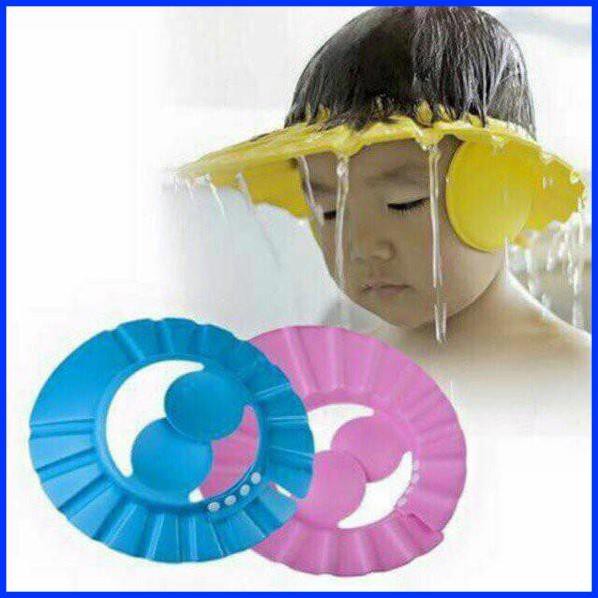 Mũ gội đầu chắn nước có vành che tai cho bé( tuyển sỉ)