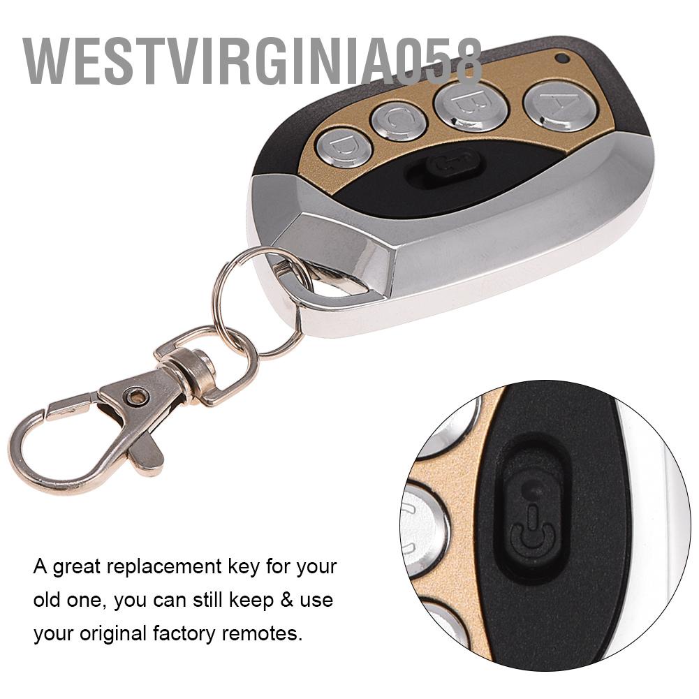 Westvirginia058 433.92MHz Electric Cloning Universal Garage Door Gate Remote Control Duplicator Key Fob