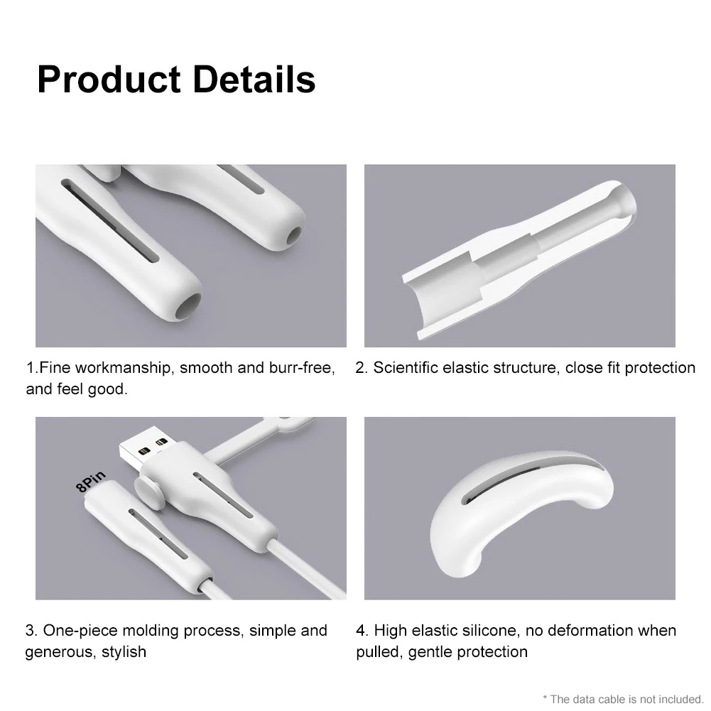 Phụ KiệN BọC Silicone BảO Vệ Dây CáP SạC USB 2 Trong 1 Cho Apple Iphone