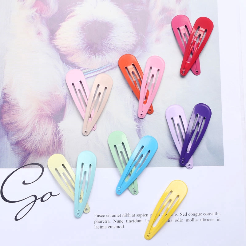 Set 20 kẹp tóc kim loại màu kẹo ngọt cho nữ