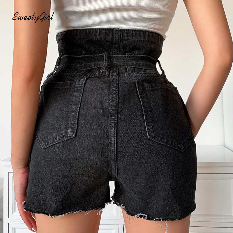 Quần Short Jeans Lưng Cao Thời Trang Cho Nữ