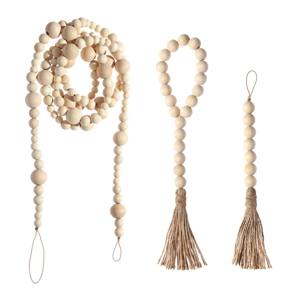 JANE Bộ 5 Vòng Tay Chuỗi Hạt Gỗ Phong Cách Boho