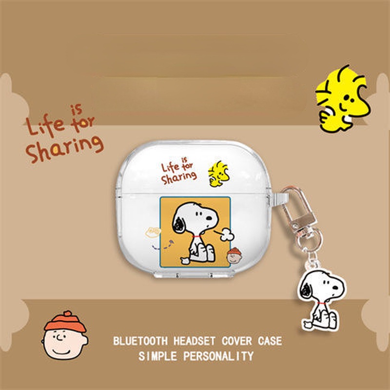 DISNEY Vỏ Bảo Vệ Hộp Sạc Tai Nghe Airpods F6 Mềm Hình Dâu Tây/Gấu Snoopy/ Snoopy Dễ Thương