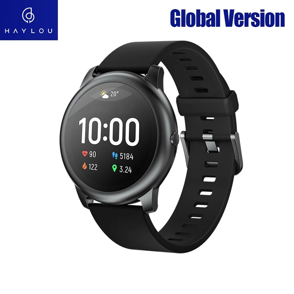 Xiaomi Haylou LS05 Global English Version Sports Smart Watch Metal Round Case Heart Rate Monitor IP68 Sleep Screen Waterproof 30 Day Battery iOS Android