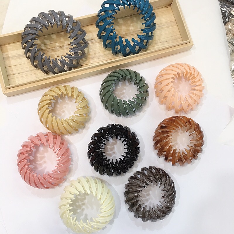 Kẹp xược tóc nhựa đa năng co giãn phong cách hàn quốc mẫu trẻ trung sang chảnh