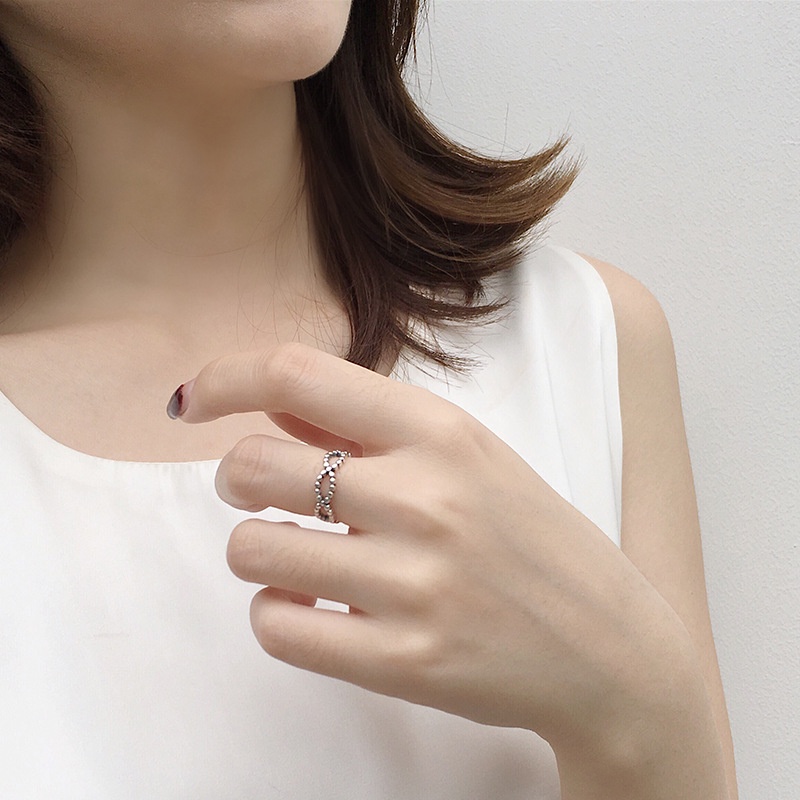 Nhẫn Bạc Nữ Thái Retro S925 Hình Mắt Xích Cực Phong Cách Cá Tính N1718 - Bảo Ngọc Jewlery