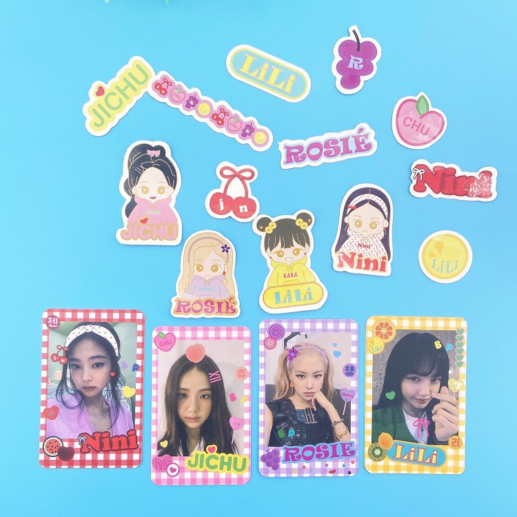Thẻ Hình/Miếng Dán Trang Trí Hình Nhóm Nhạc Blackpink