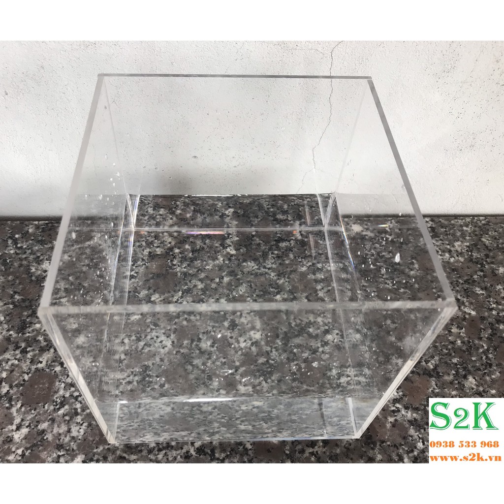 Bể acrylic CB20: 20x20x20 siêu trong, siêu nhẹ hồ mika  cho nuôi cá betta, cây thủy sinh.Dùng kèm theo đèn, bơm, lọc