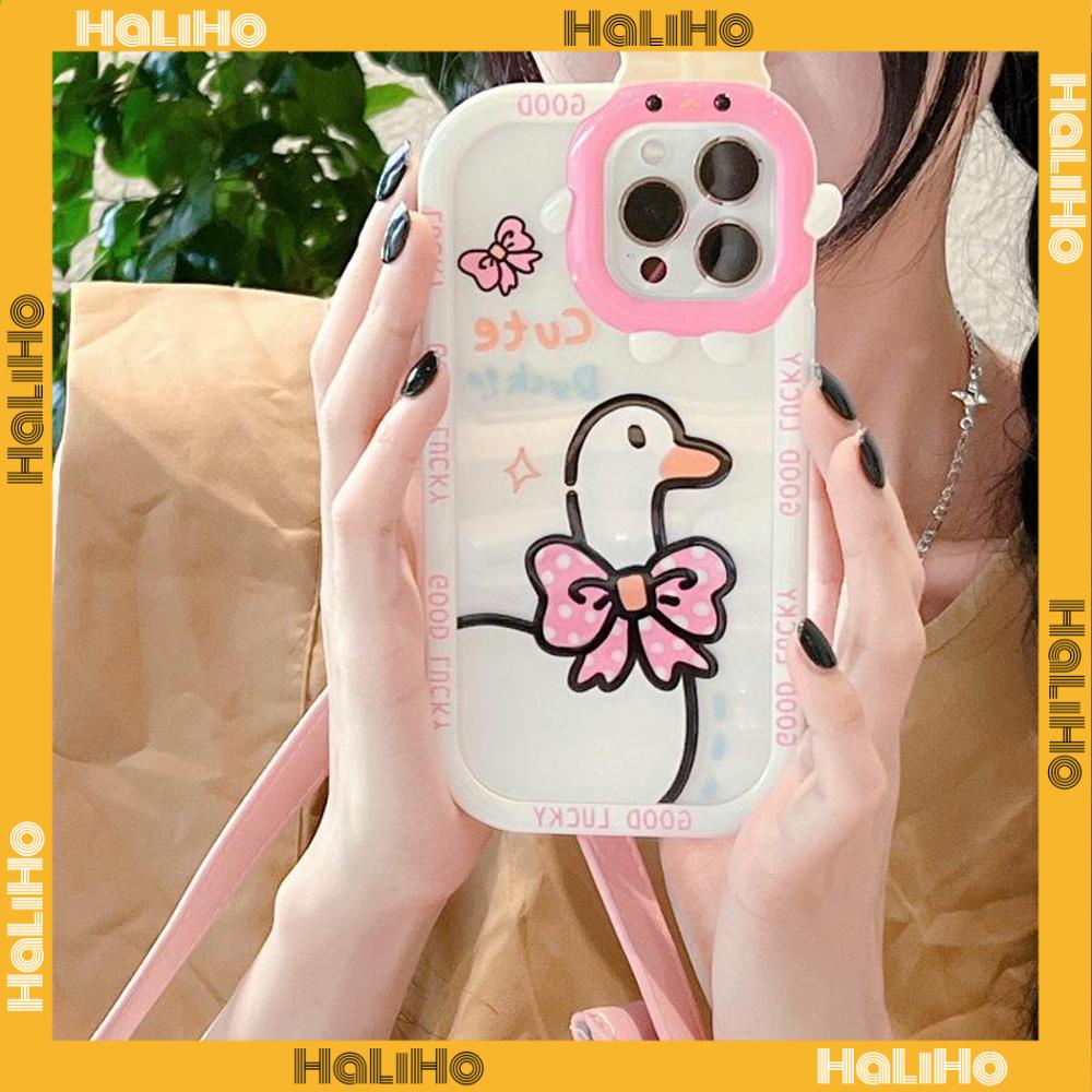 iPhone Case Silicone Soft Case Clear Case Airbag Shockproof Protection Camera Smooth Feel Cartoon Duck Cute Compatible For iPhone 11 Pro Max 13 Pro Max 12 Pro Max 7Plus xr XS Max