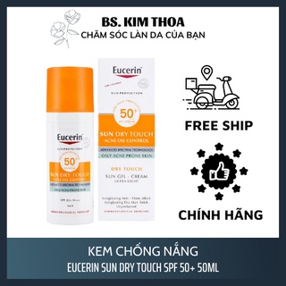 [CHÍNH HÃNG] Kem Chống Nắng Cho Da Nhờn Mụn Eucerin Sun Gel-Cream Dry Touch Oil Control SPF50+ 50ml