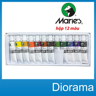 Màu nước dạng tuýp 9ml marie's - 12 màu