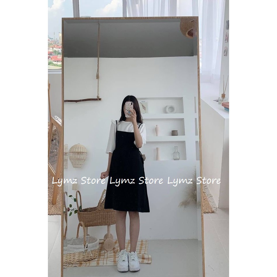 [Ảnh thật/Video] Set yếm và áo voan nàng thơ siêu xinh Vải Quảng Châu Set yếm áo mềm mát Lymz Store