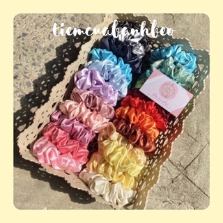 Cột tóc scrunchie vải lụa satin | Tiệm của Bánh Bèo