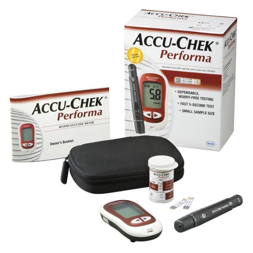 Máy đo đường huyết Roche Accu Chek Active Performa (Đỏ)