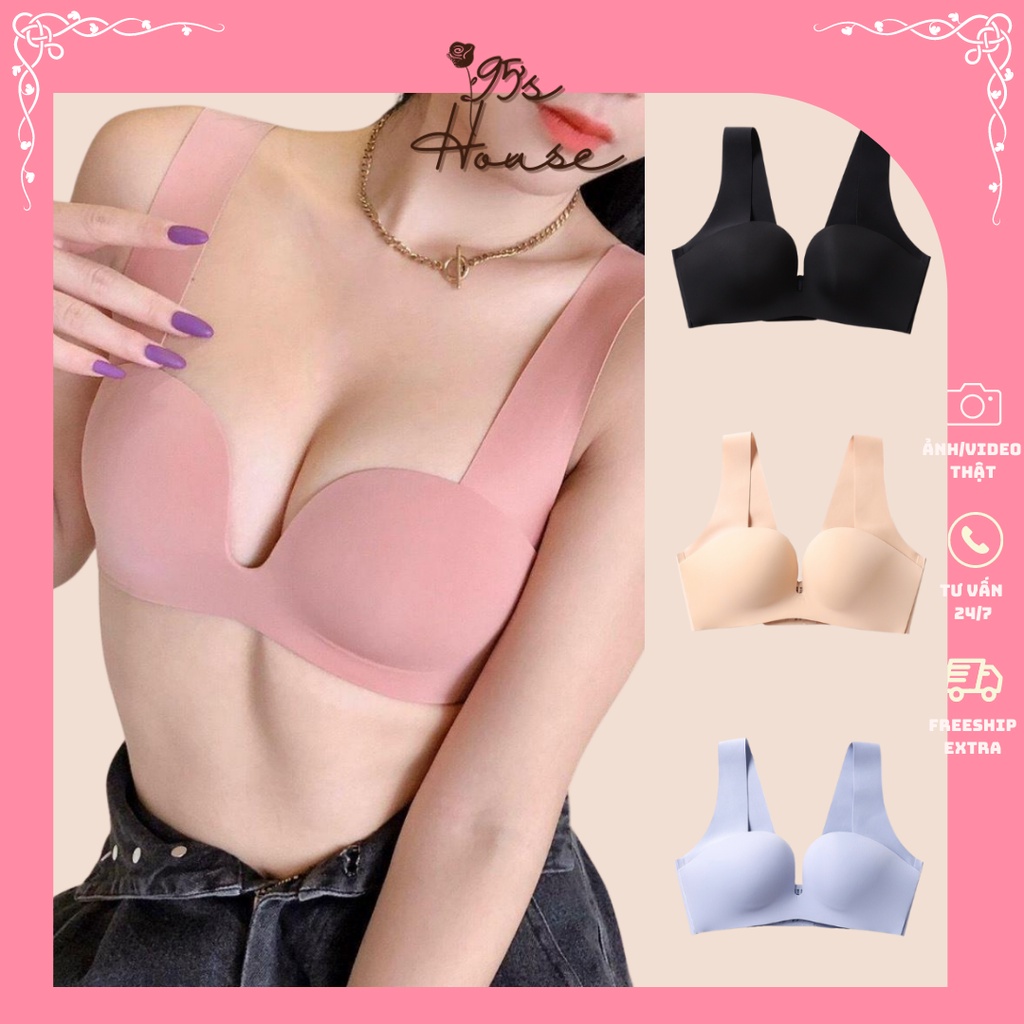 Áo ngực Bản To che mỡ lưng,Áo lót nữ Không Gọng Su Đúc Mút Mỏng AS07 [95's House]