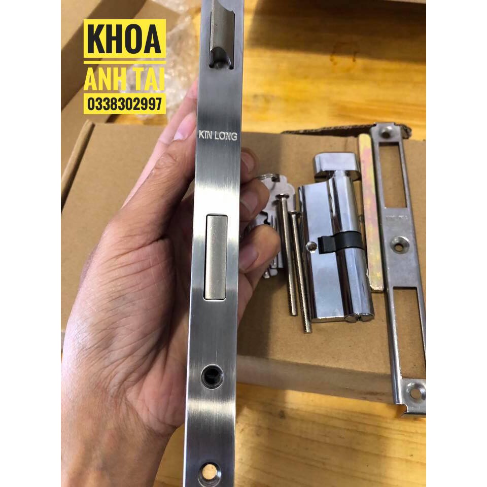 Khoá tay gạt cửa nhôm Kinlong lắp hệ Việt pháp 4500, PMA, hệ 700, hệ 1000, sắt hộp 3x6, sắt hộp 4x8