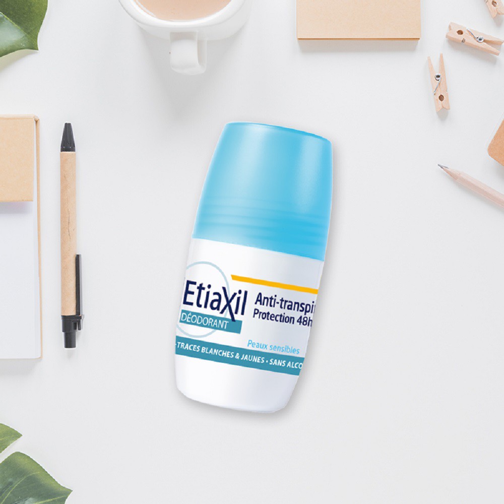 Lăn Khử Mùi Hàng Ngày ETIAXIL Deodorant Anti-Transpirant 48h Peaux Sensibles (50ml)