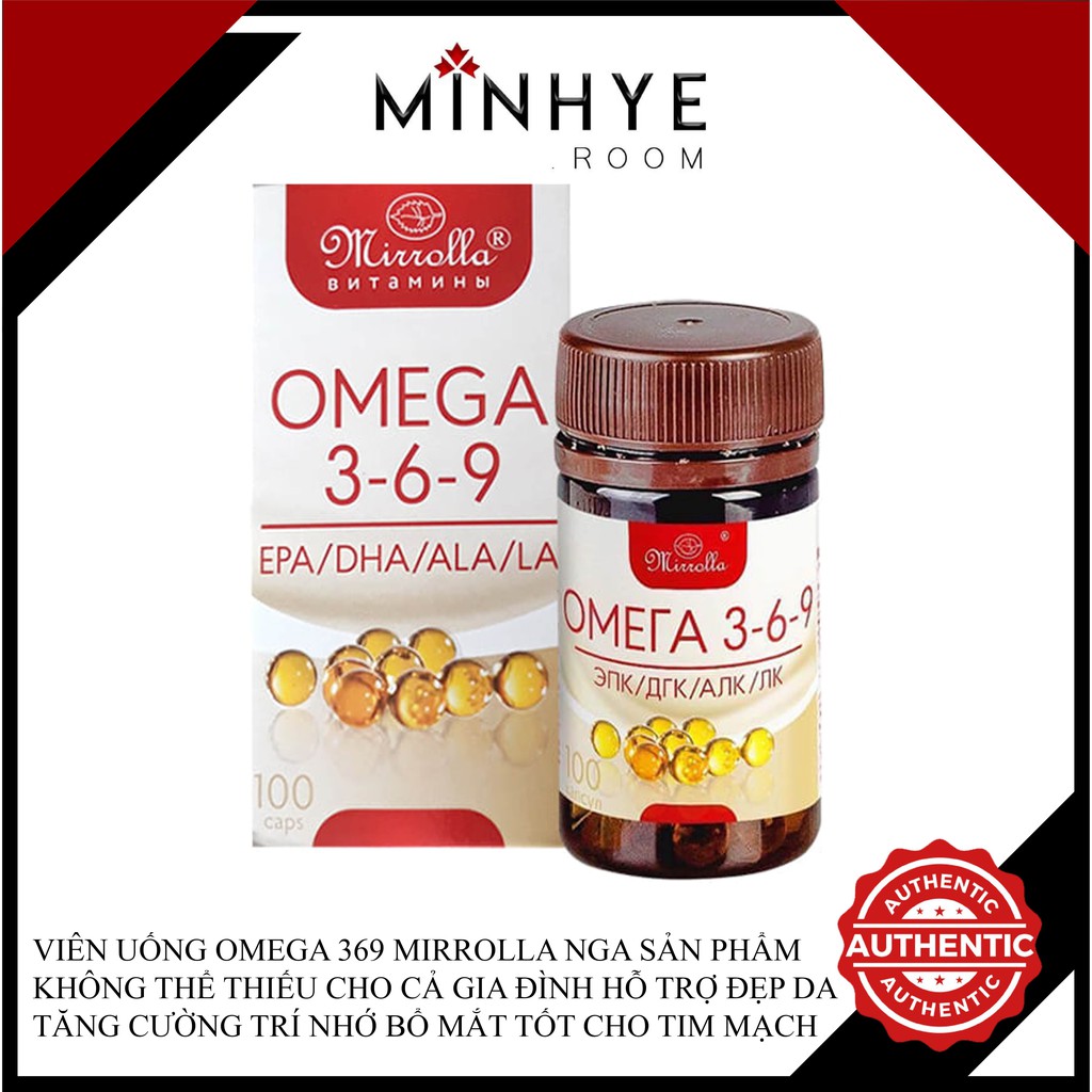 Viên Uống Omega 369 Mirrolla Nga Không Thể Thiếu Cho Cả Gia Đình Hỡ Trợ Đẹp Da Tăng Cường Trí Nhớ Bổ Mắt Tốt Tim Mạch
