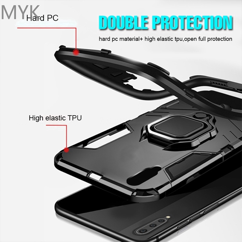 Ốp điện thoại nhựa cứng chống sốc kèm khuyên đeo nam châm 2 trong 1 Xiaomi Redmi Note 10 Xiaomi Poco M3 Redmi 9T Xiaomi Poco X3 Pro Xiaomi Poco X3 NFC MiA2 MiA2 Lite Mi5X Mi6X