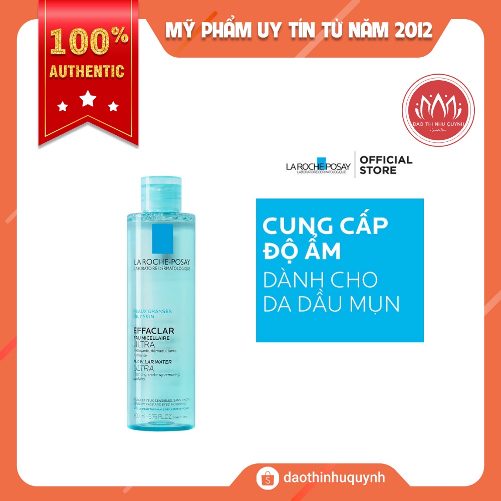 Nước tẩy trang La Roche Posay Micellar Water Peaux Grasses cho da dầu mụn màu Xanh 400ml