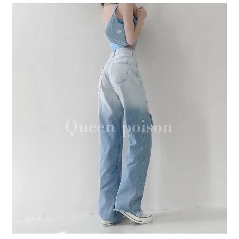 Quần Jeans loang màu rách gối cá tính [ORDER 7-15 NGÀY]