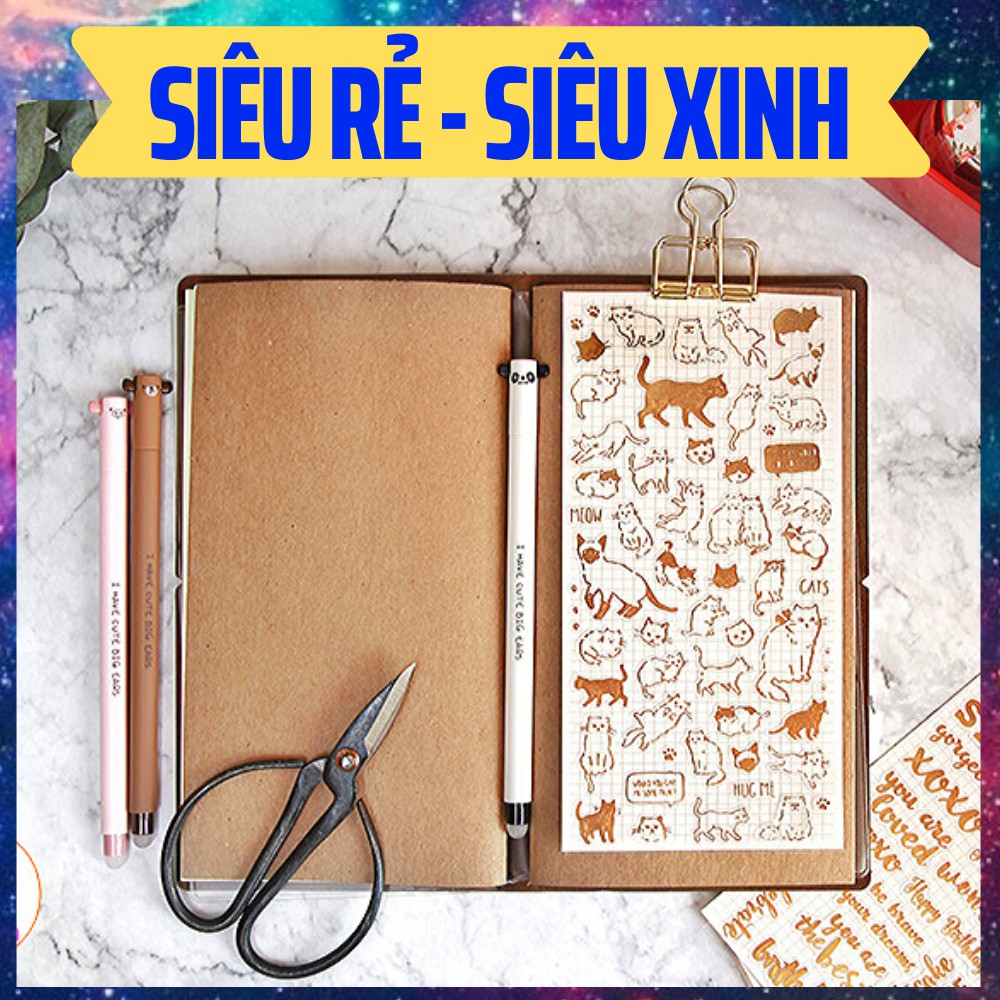 1 tấm Sticker Calligraphy nhũ vàng Vintage trang trí sổ tay - sổ planner