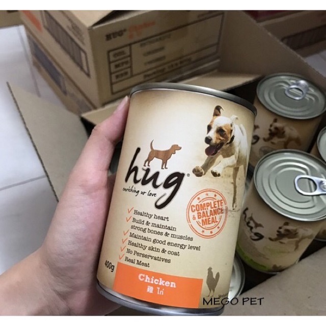 Lon PaTe Hug 400g - Thức ăn cho Chó - Pate cho chó