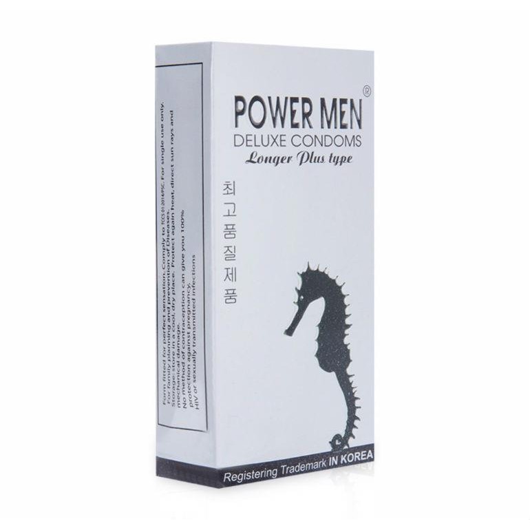 [COMBO 2 Hộp 24 chiếc] - Bao cao su Power Men Longer Plus cá ngựa hộp 12 chiếc