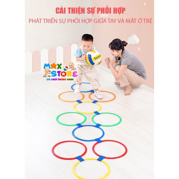 Set Đồ Chơi 10 Vòng Nhảy Tròn 38cm vui nhộn cho bé