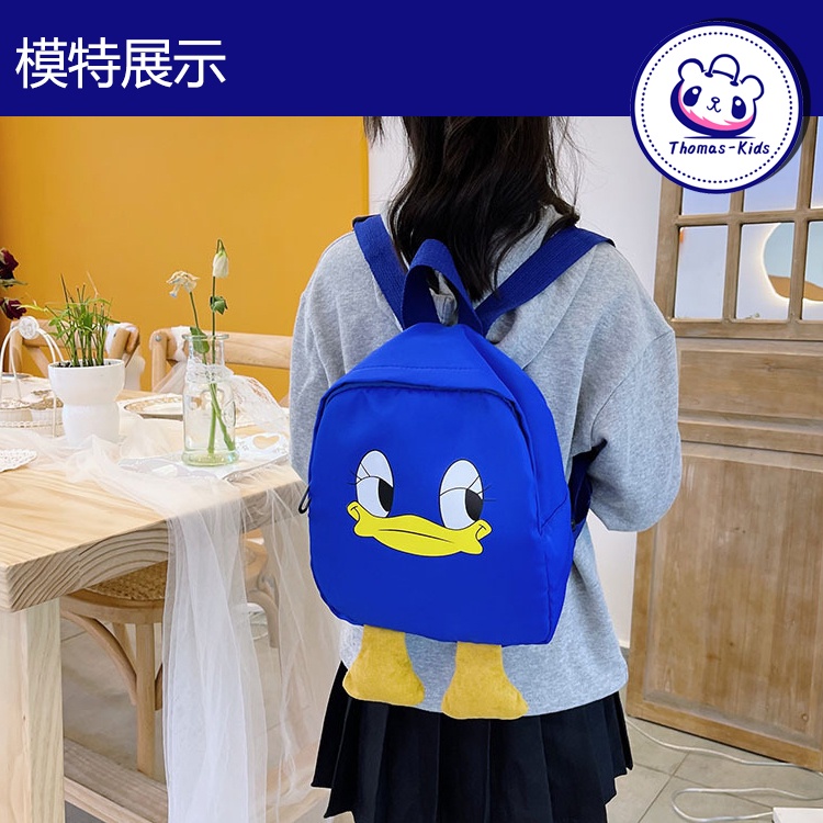 [THOMAS KIDS] 4-6 T Ba Lô Đi Học Mini Siêu Nhẹ In Họa Tiết Chú Vịt Hoạt Hình Nhiều Màu Thời Trang Cho Bé Trai Và Gái