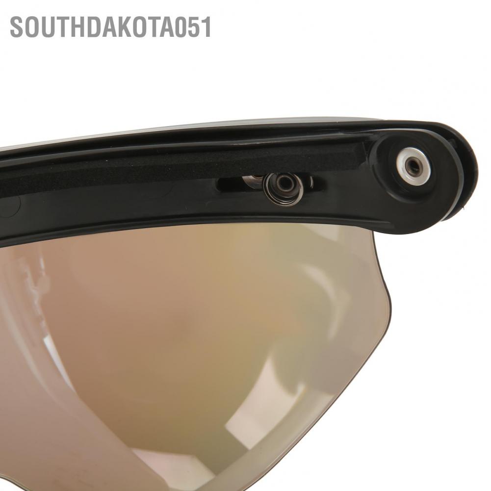 Hàng Sẵn Kính gắn mũ bảo hiểm 1/2 nữa đầu Visor chống gió Chống cát Phong cách cổ điển Xe máy với khóa điều chỉnh【Southdakota051】
