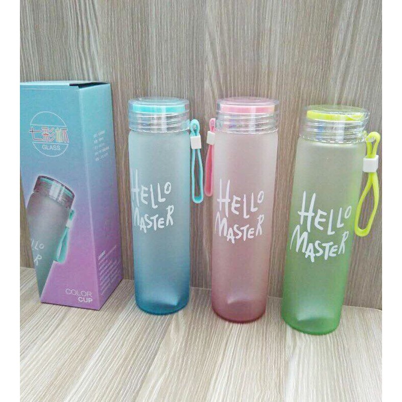 Bình Nước Thủy Tinh Hello Master 480 ml