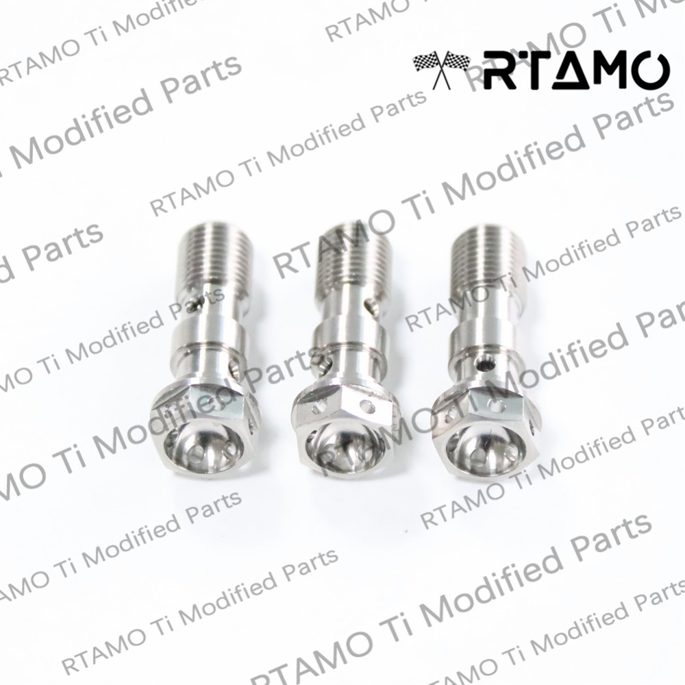 RTAMO M10x1.0Px29L Máy khoan thông số kỹ thuật cỡ nòng Banjo Chốt mặt bích Ducati / KTM / Honda / Yamaha